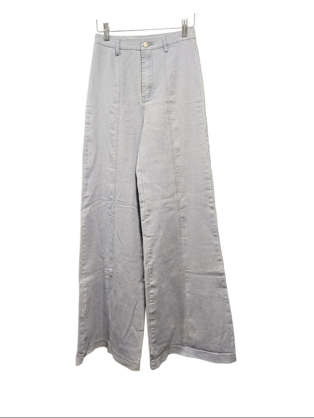 Flying Tomato Light Wash High Rise Wide Leg Seamed Boho Pants - Small